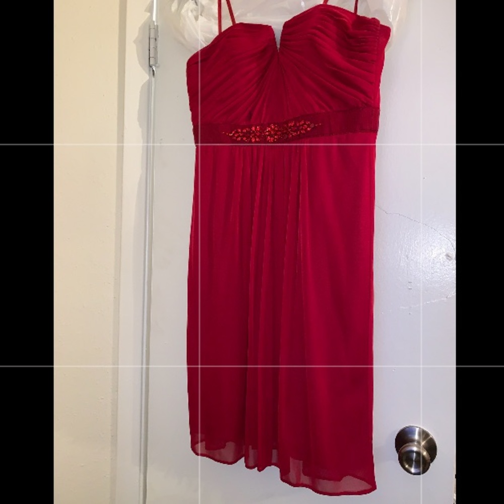 Macy’s Strapless Red Dress